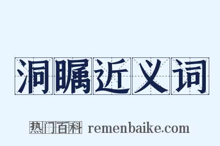 洞瞩近义词是什么意思的图片